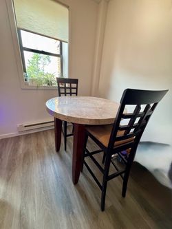 Genuine Natural Stone/Marble Dining table + 2 Chairs