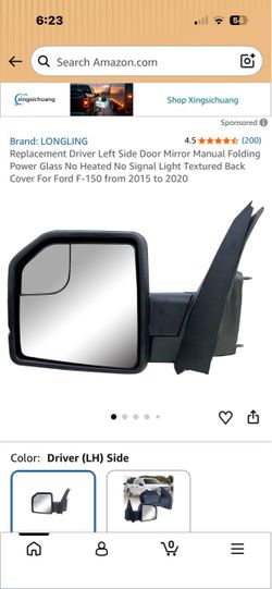 Left side Mirror for Ford F-150, 2015-2020
