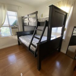 Twin Over Full Bunk Bed ( Mattresses Included