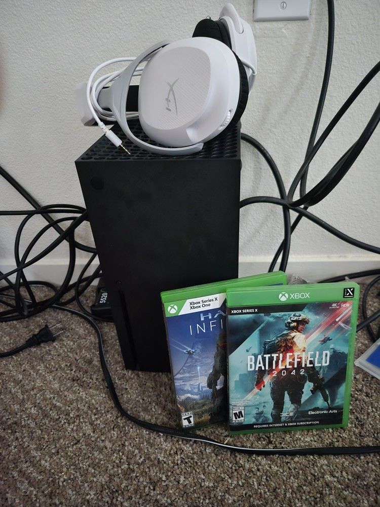 Xbox Series X + headset and two games