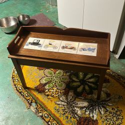 MCM Handmade Server Bench With Tiles