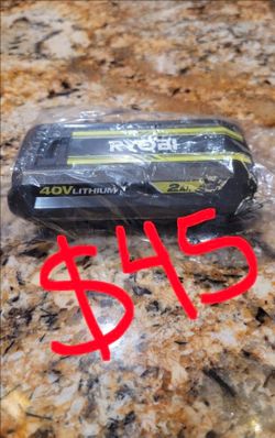 RYOBI 40V,  2ah battery *pick up only*