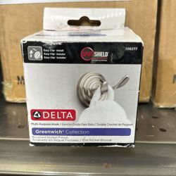 Delta Towel Hook in SpotShield Brushed Nickel