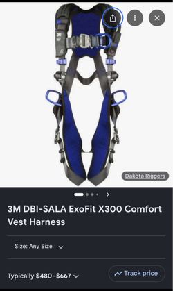 3M DBI-SALA Fall Protection Harness XL New