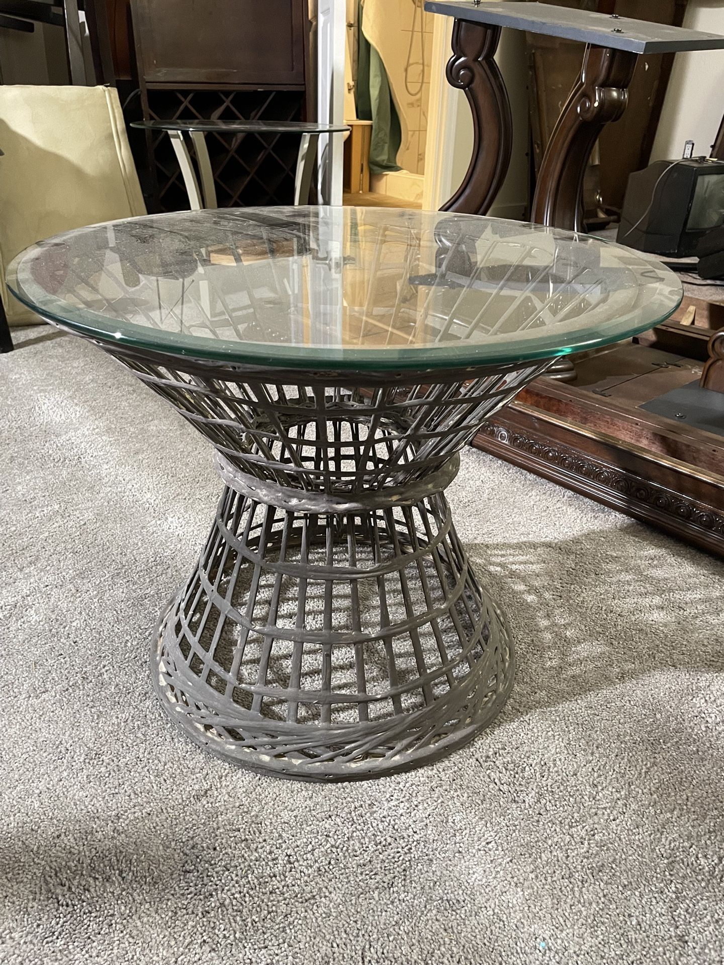 Round Glass Table