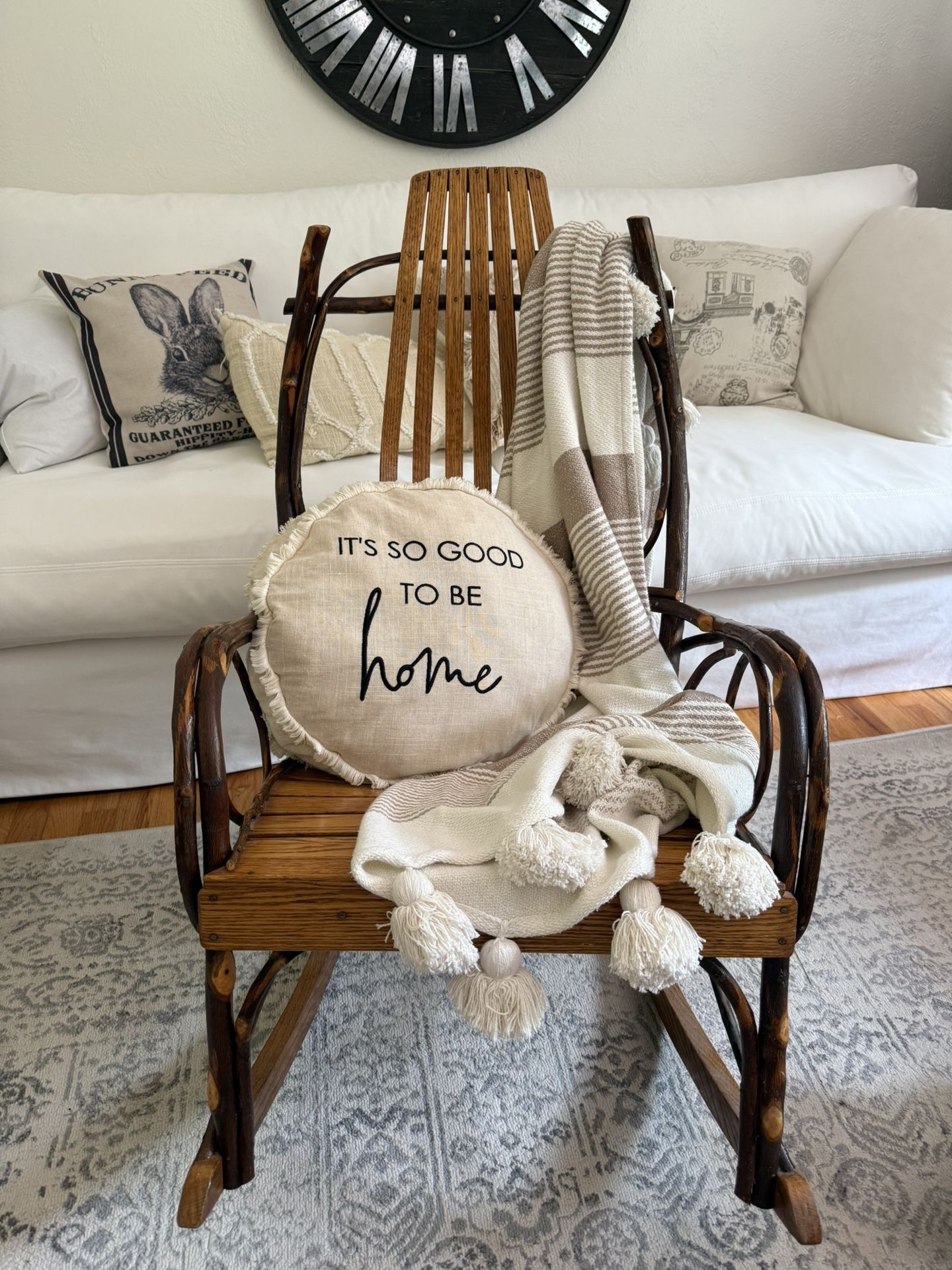 AMISH MADE HICORY ROCKING CHAIR