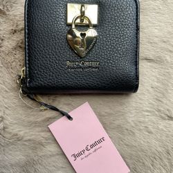 Juicy Couture Los Angeles California Small PU Wallet with Lock and Key