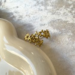 Gold Star Hoop Earrings – Trendy Statement Hoops