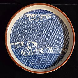 Vintage new/unused Japanese serving dish 12"
