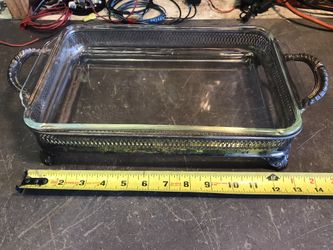 Silver and glass tray