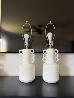 Pair of Jamie Young Ceramic Lamps