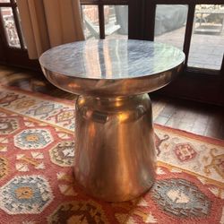 WEST ELM Silver Side Table 