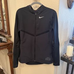 NIKE Dri-Fit Men Running Division Black Lightweight Full-Zip Jacket Size Medium