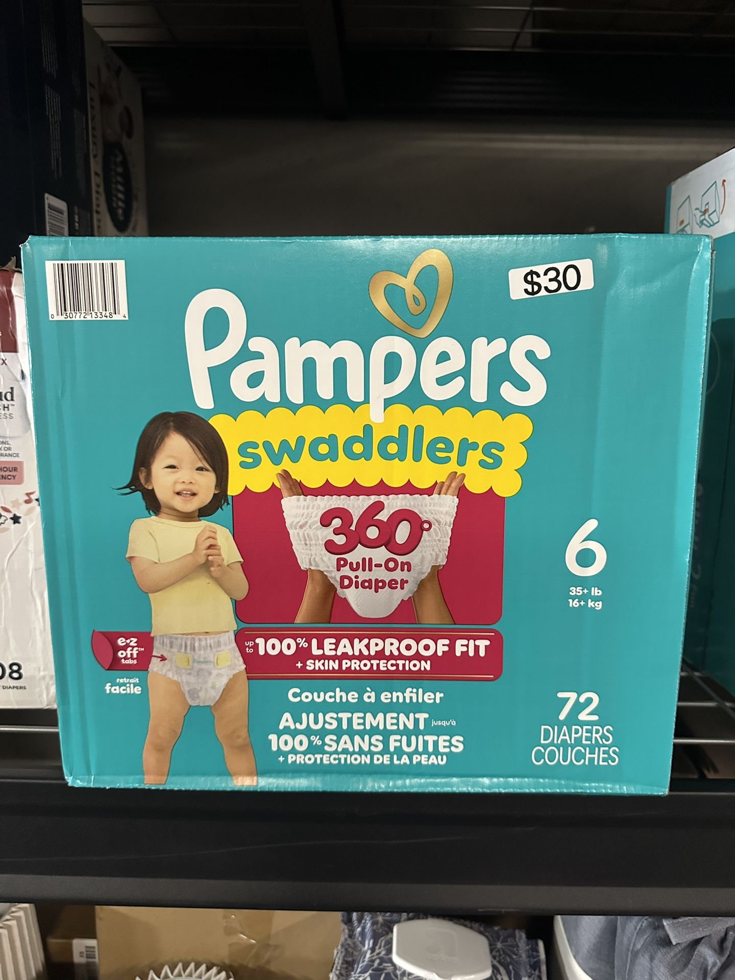 Pampers Swaddler 360 Disposable Baby Diapers - Size 6 - 72ct