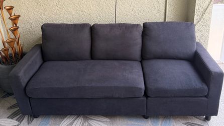 Modern Modular Sofa / Couch  Blue Easy to Move & Transport