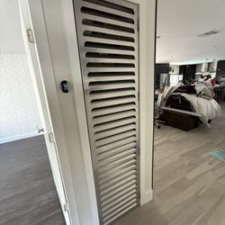 Air Conditioning Closet Door Aluminum Industrial Louvered
