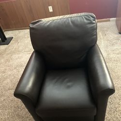 Brown Leather Recliner 