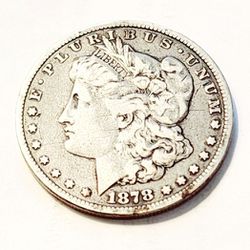 1878 cc Morgan Silver Dollar Coin 