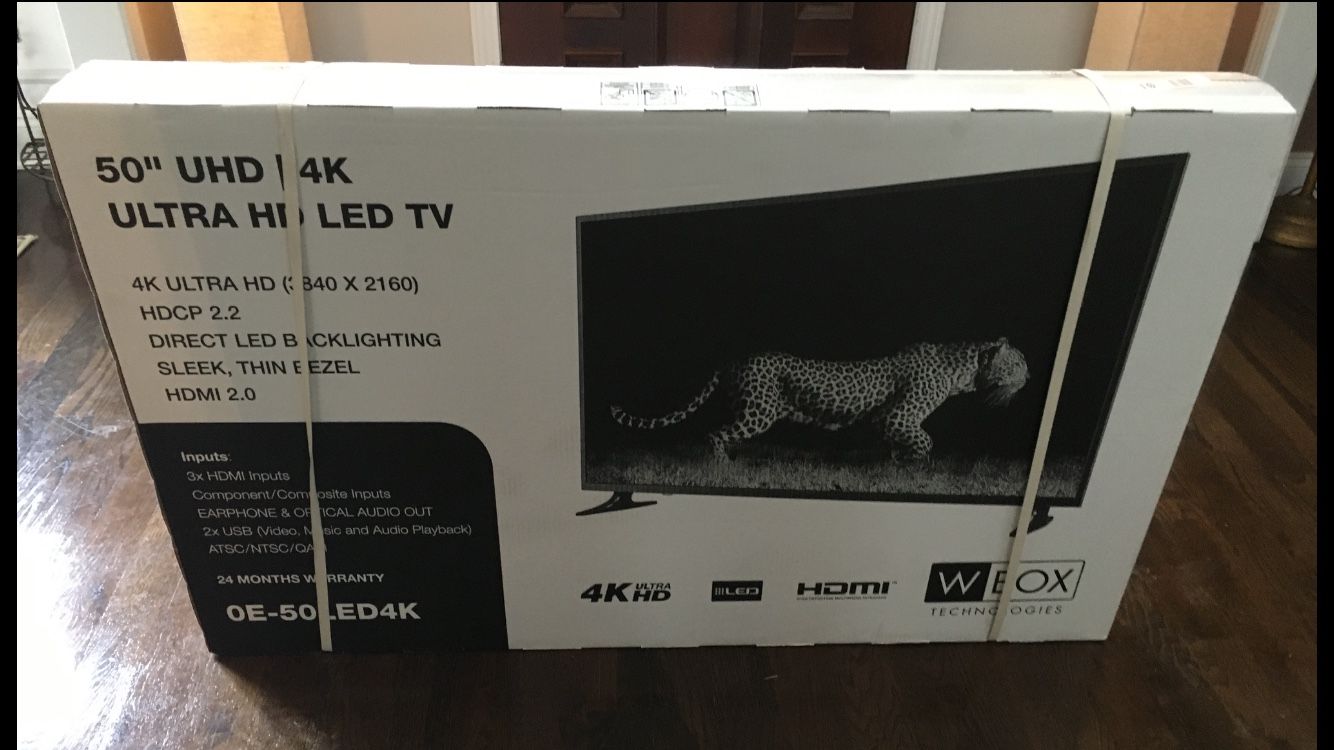 BRAND NEW “NEVER OPENED” 50 inch TV