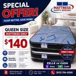 Brand New Queen Mattress 10” Thick • Limited-Time Offer • Factory Sealed