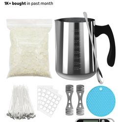 Ohcans Candle Making Kit Supplies for Beginners, Soy Wax DIY Candle Making for Adults, with 900ml Candle Make Pouring Pot, Candle Wicks, Wicks Sticker