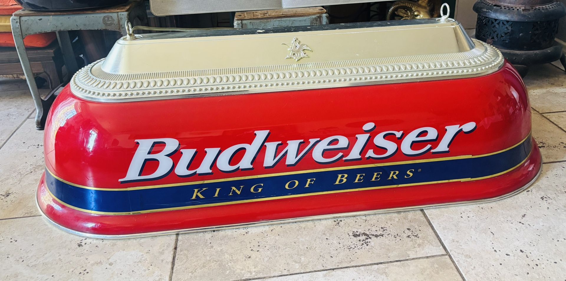 Vintage Budweiser Pool Table Light