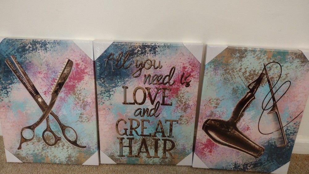 New 3 Piece Canvas Wall Art Print