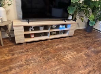 Wooden TV Stand for TVs up to 65” Home Entertainment