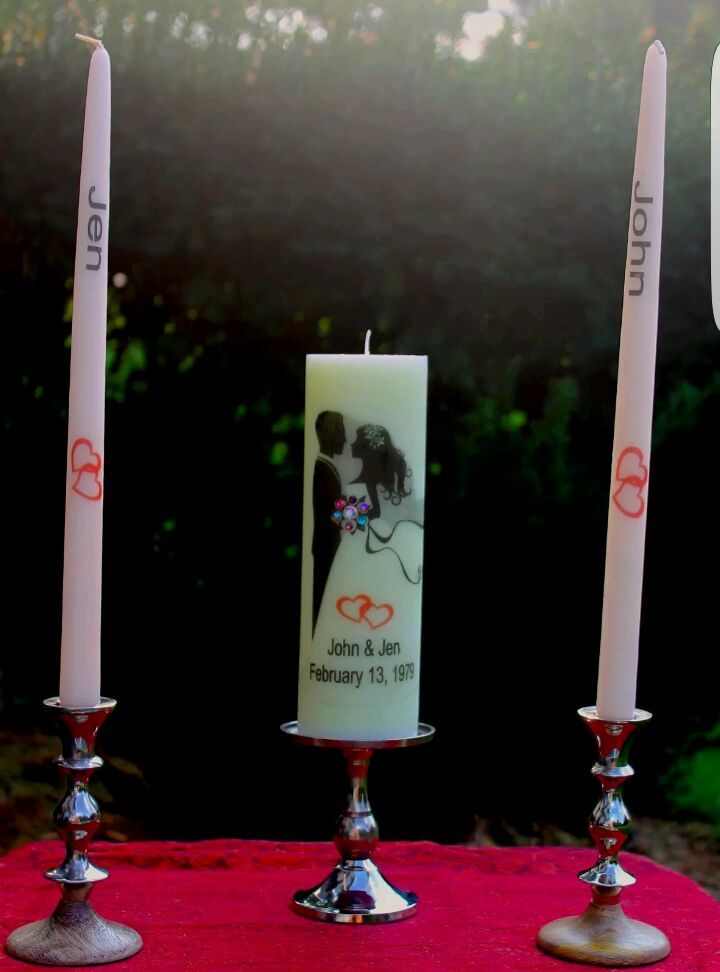 Personalized wedding candle