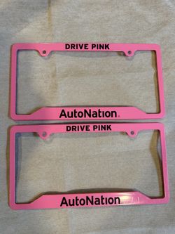 AutoNation “Drive Pink” License Plate Frames – Set of 2