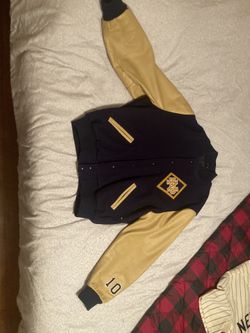 Norte Dame Letterman Jacket Throwback