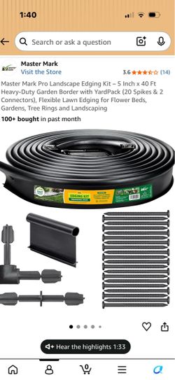 Edging kit for garden