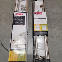 Lot Of (2) DELTA Handles For Sliding Shower Door Or Bathtub 