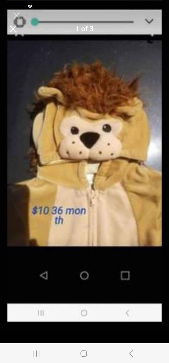 Lion halloween costume kids 36 months 3T