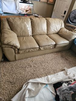 Leather HIDE~A~BED 4 piece Set Couch/Loveseat/Chair Ottoman