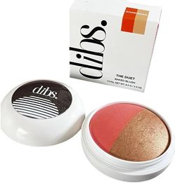 Dibs The Duet Baked Blush Duo Baked Powder Coral Bronze Shade 0.3 oz