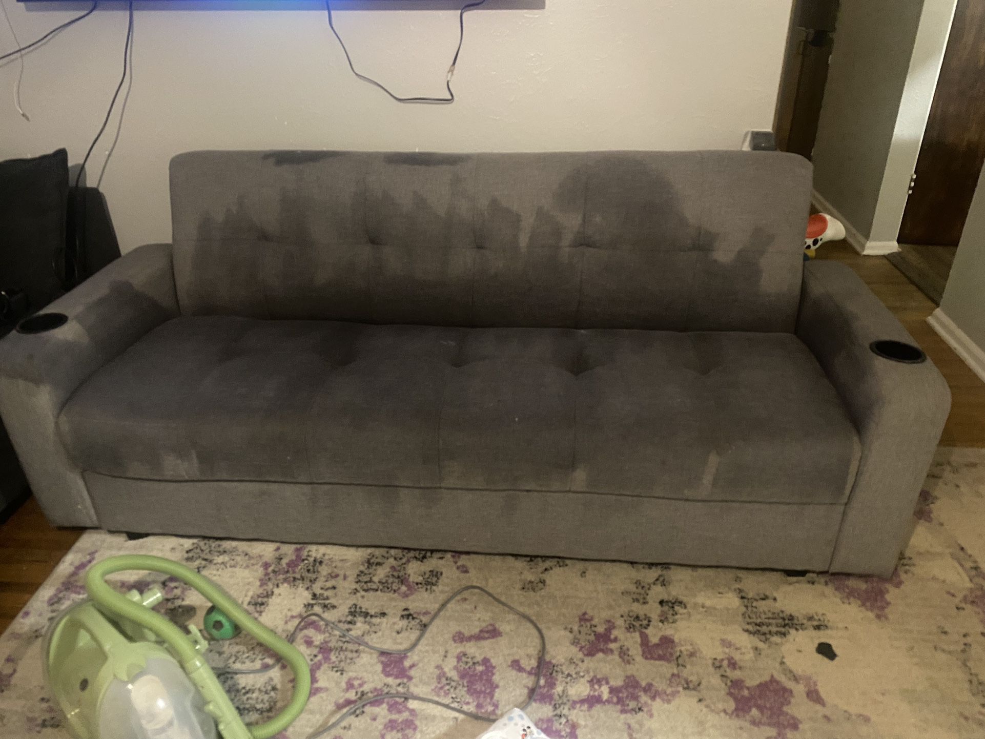 Gray Click Clack Futon Sofa