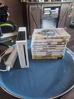 Nintendo Wii With 10 Games