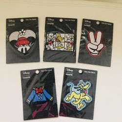 5 Disney Micky and Minnie Iron on Patch NEW