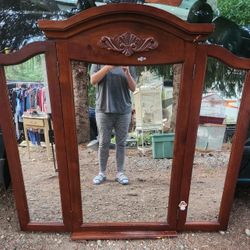 Antique 3 Fold Mirror