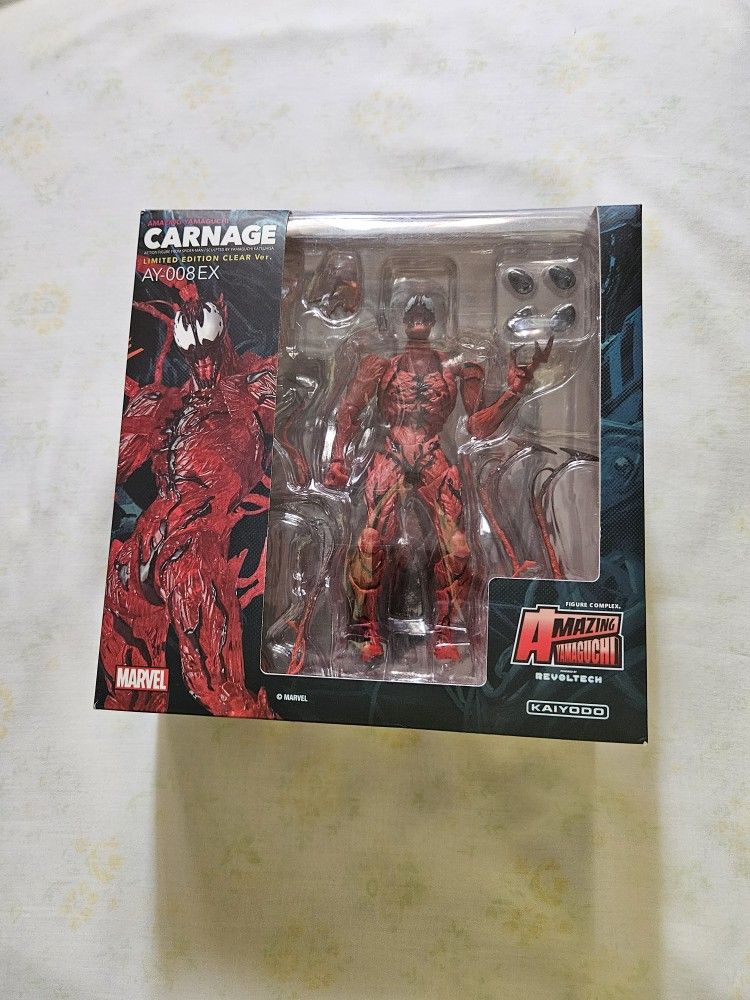 Amazing Yamaguchi Limited Edition Marvel Carnage Figure Open Box New