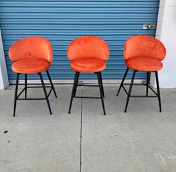 Orange bar stools