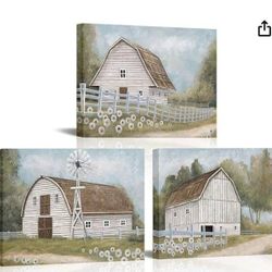 Farmhouse Wall Art, 24"x24"x 3 piece