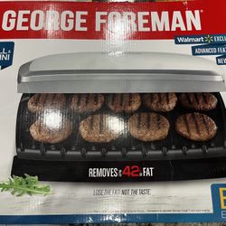 George Foreman 9-Serving Classic Plate Grill and Panini Press, Silver,  