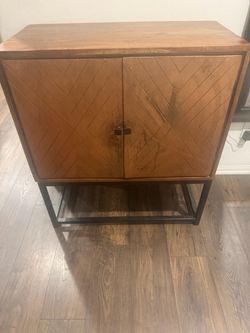 Wood and Metal Cabinet