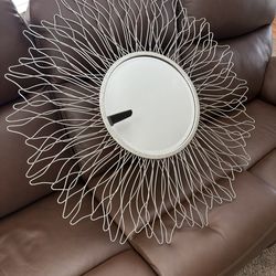 Beautiful Silver Flower/Sunburst Mirror