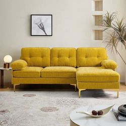 82.7" Modern Seacional Sofa Couch for Living Room,Chenille L shaped Sofas