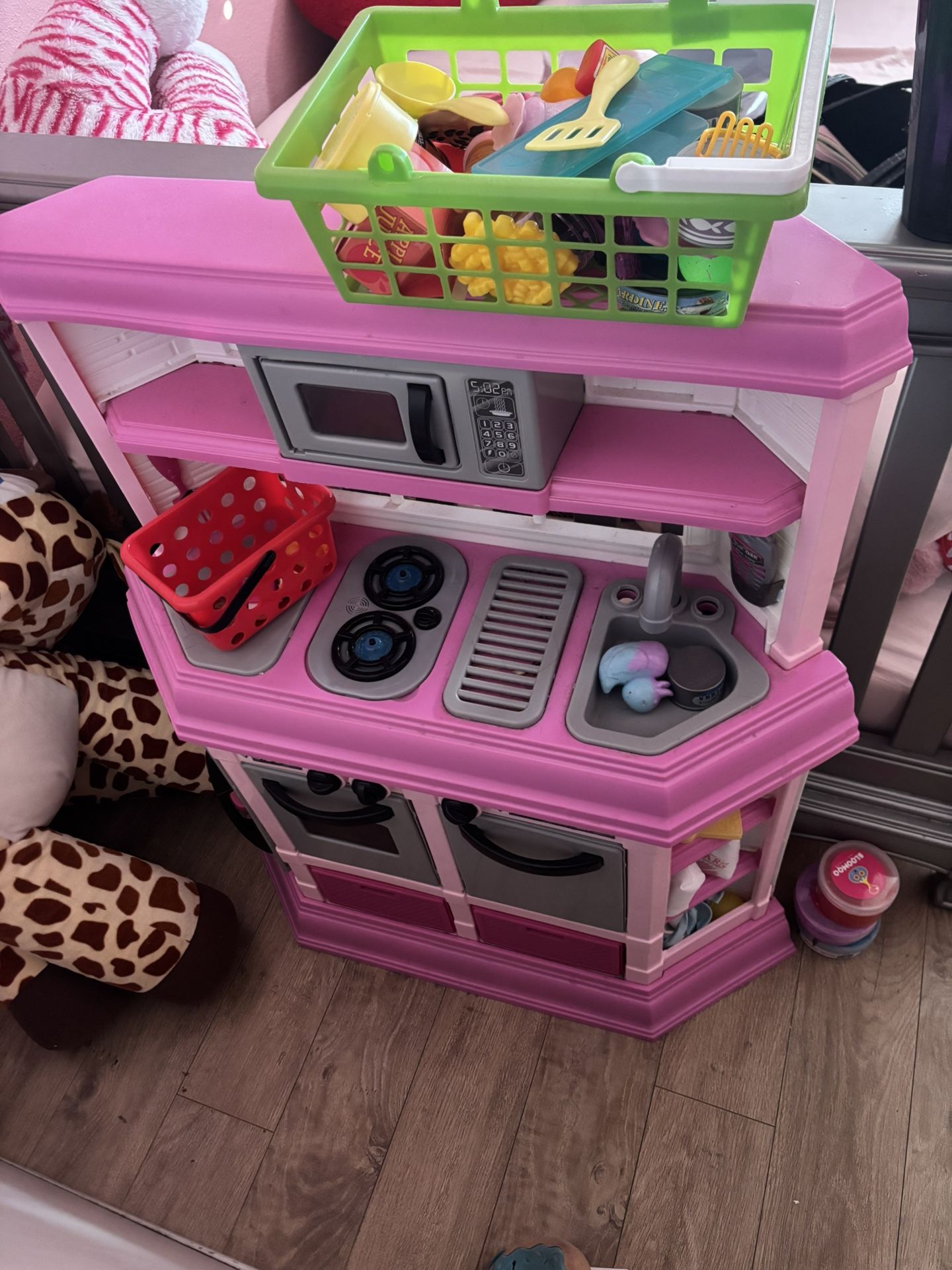 Toy kitchen with toys
