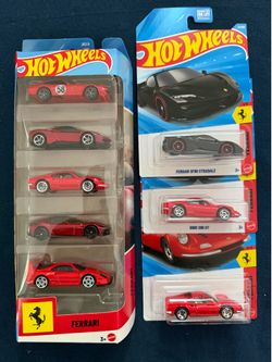 Hot Wheels Ferrari Lot — 5-Pack + 3 Singles (8 Cars Total) All New/Sealed