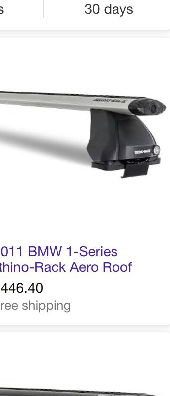 BMW Rhino rack aero roof